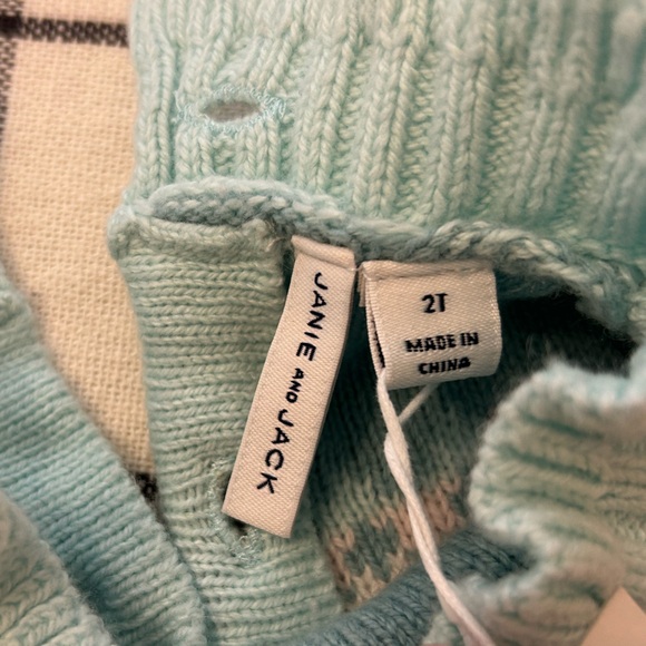 Janie & Jack Fair Isle Sweater Toddler Girls 2T Wool Blend - Picture 7 of 9